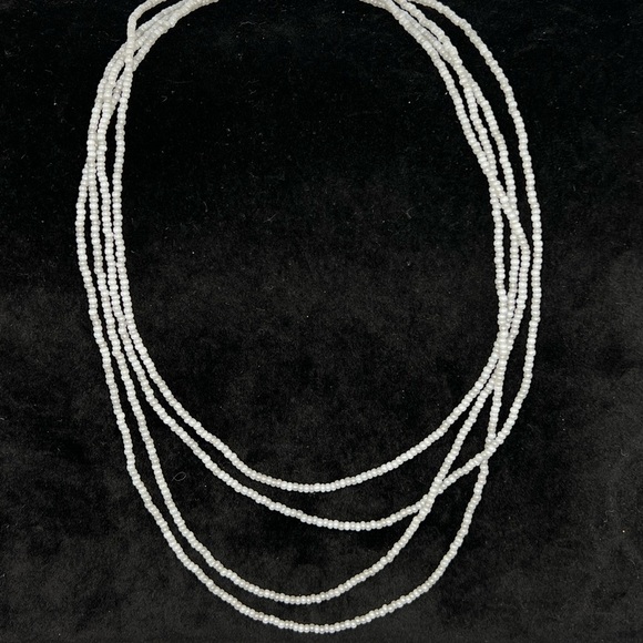 Vintage White Beaded Bellagio Choker - Picture 2 of 4